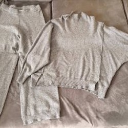 Серый вязаный костюм Zara - фото 2