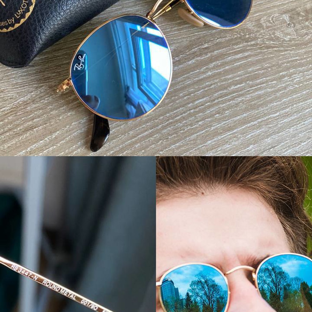 Солнцезащитные очки Ray-Ban Round Metal Flat Lenses RB3447N 001/9O