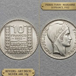 Монета 10 франков 1932 года - фото 2