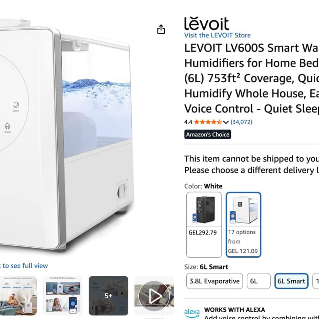 Увлажнитель воздуха LEVOIT LV600S