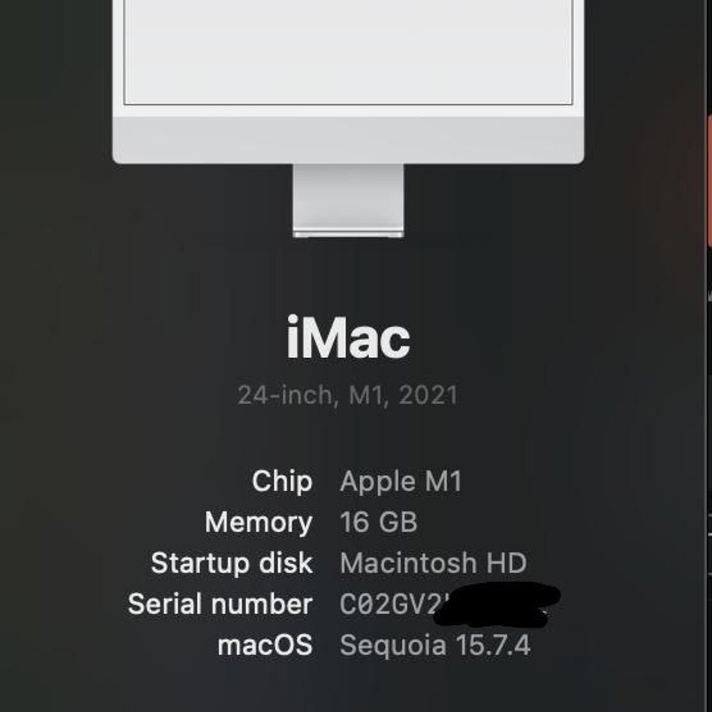 IMac 24' (M1, 2021)