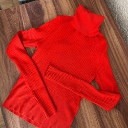 Красная водолазка гольф ZARA - фото 3