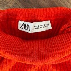 Красная водолазка гольф ZARA - фото 4