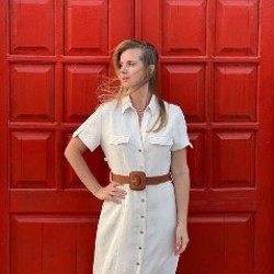 Платье молочное с поясом М Zara - фото 9