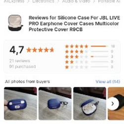 Силиконовый защитный чехол для наушников JBL LIVE PRO - фото 5