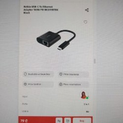 Переходник Belkin USB-C to Ethernet - фото 2