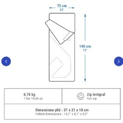 Спальник летний Decathlon Arpenaz Quechua 20 - фото 4