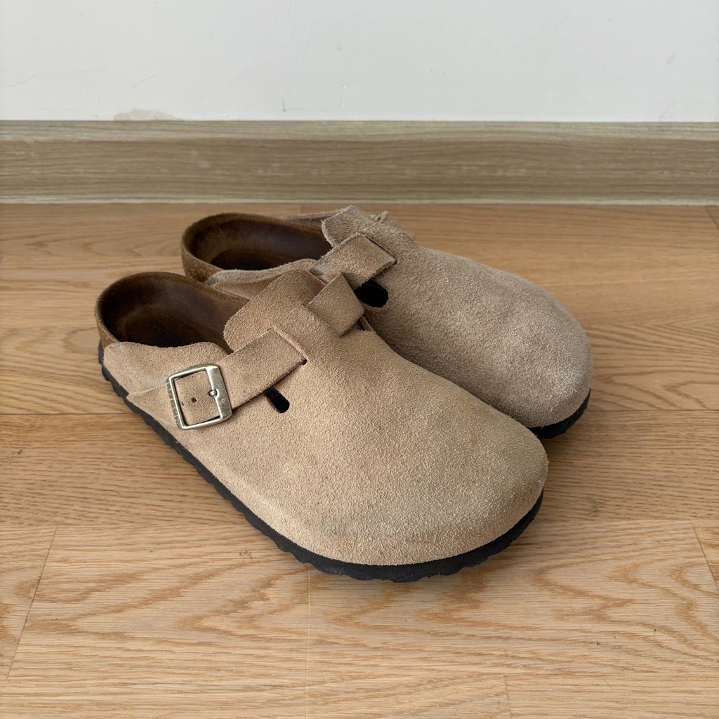 Birkenstock Boston Beige Suede