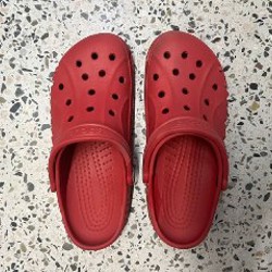 Фиолетовые кроксы на платформе - фото 3