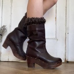 Сапоги на деревянной платформе - фото 2