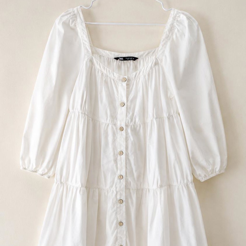 Белое платье ZARA