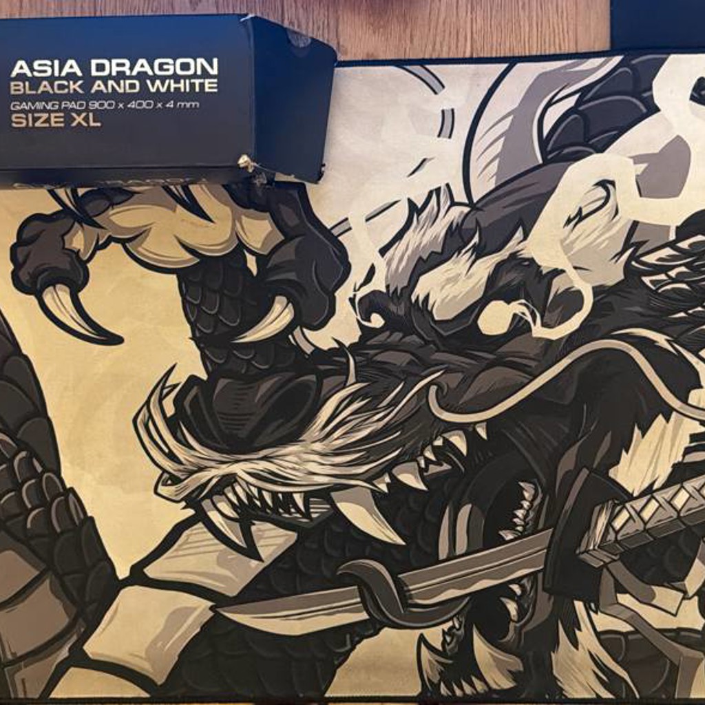 Ковер для мышки ardor gaming Asia dragon black and white