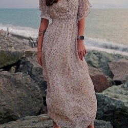Платье с цветочным принтом - фото 1