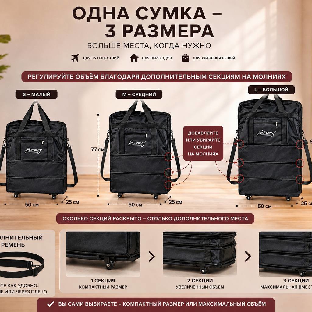 Сумка на колёсах