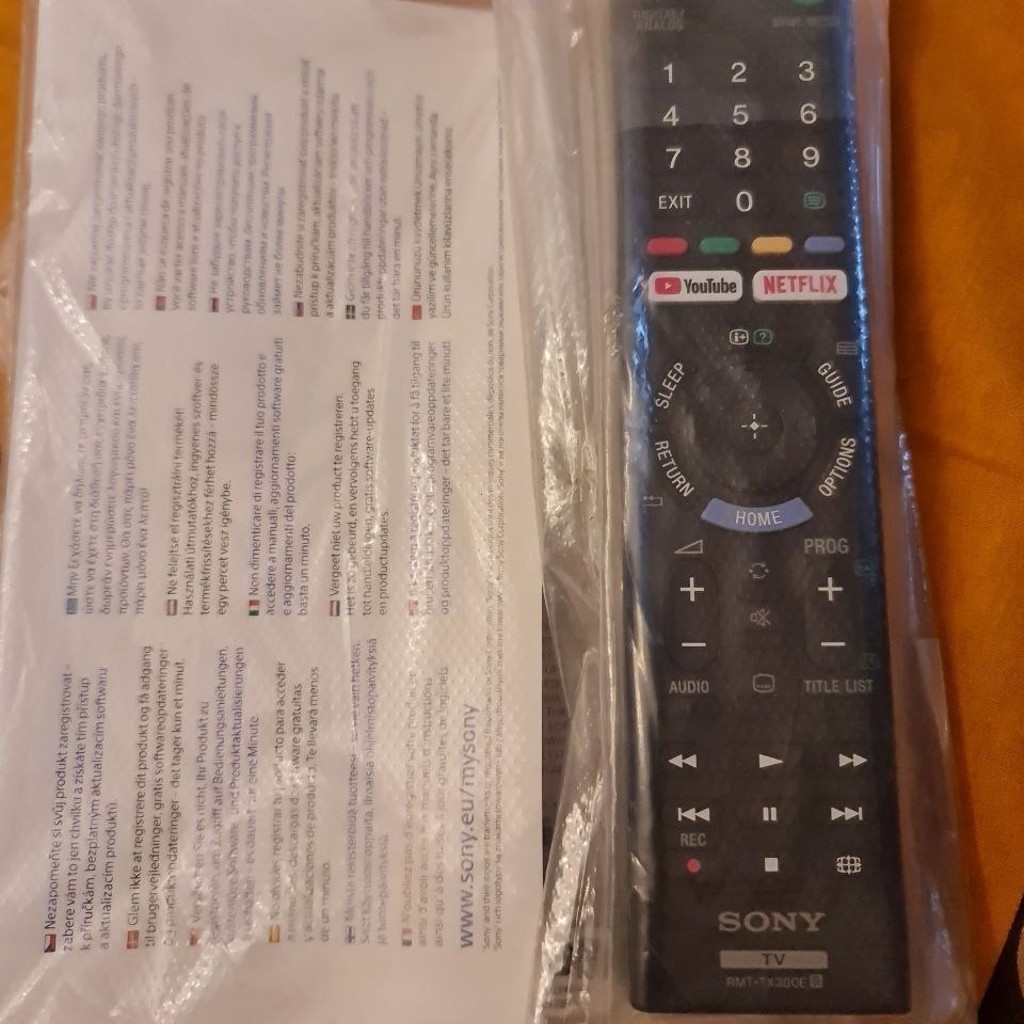 Пульт управления от SONY BRAVIA RMT-TX300E