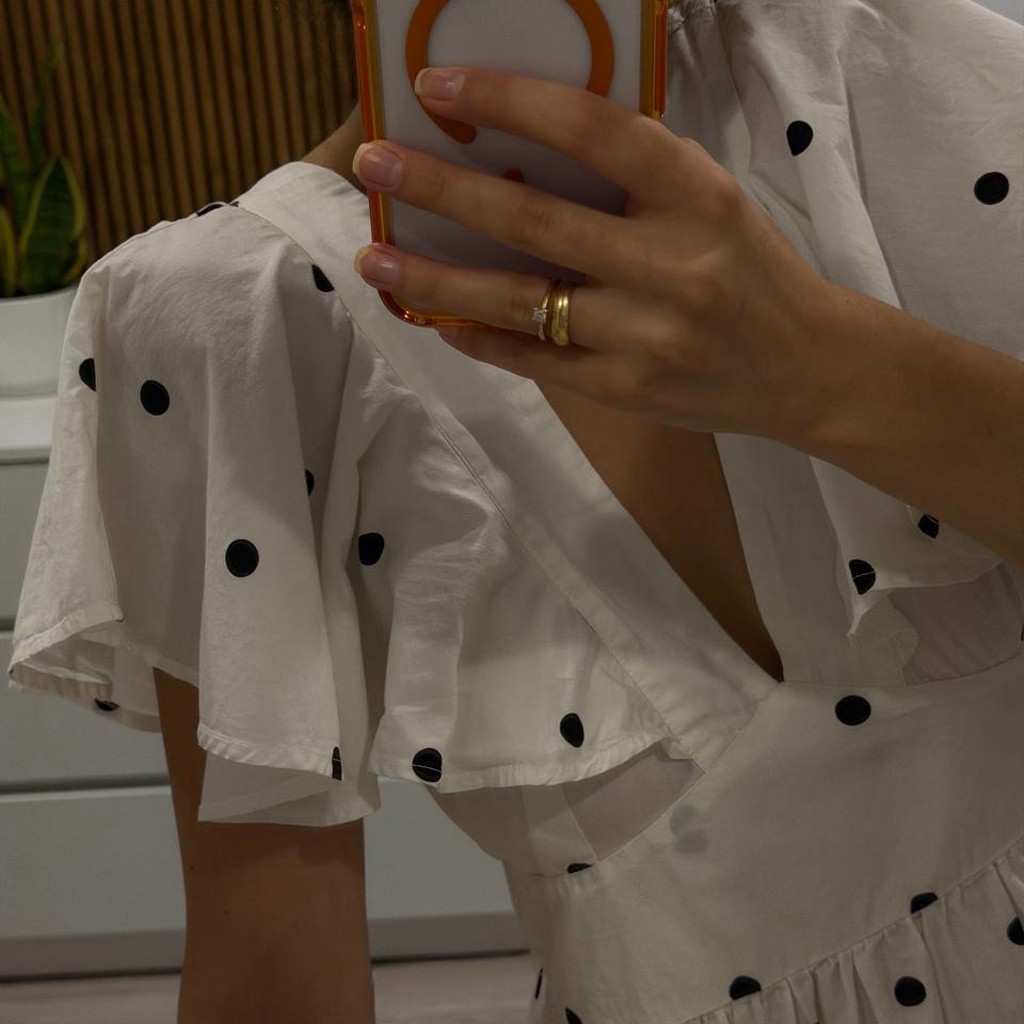 Платье с принтом polka dot