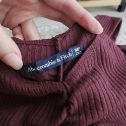 Платье бордовое Abercrombie & Fitch - фото 2