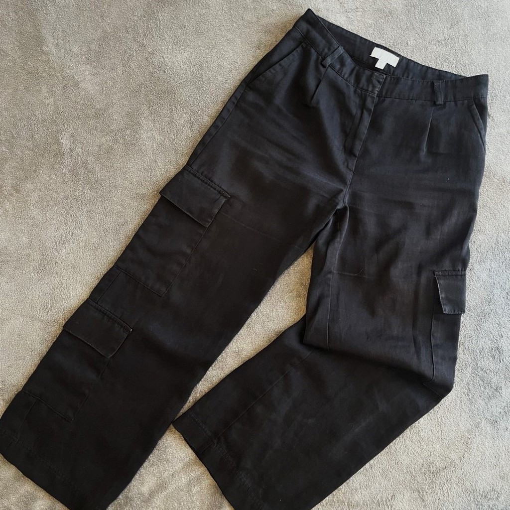 Брюки карго H&M черные