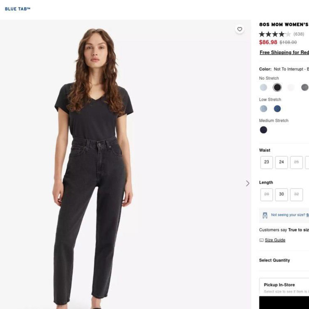 Джинсы Levi's 80s Mom Jeans