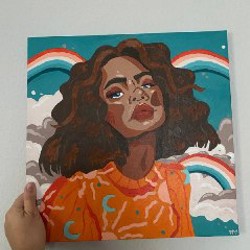 Картина 'Девушка' - фото 2