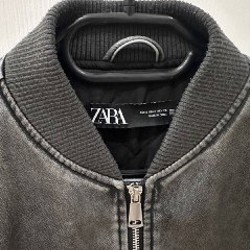 Кожаный бомбер Zara - фото 2