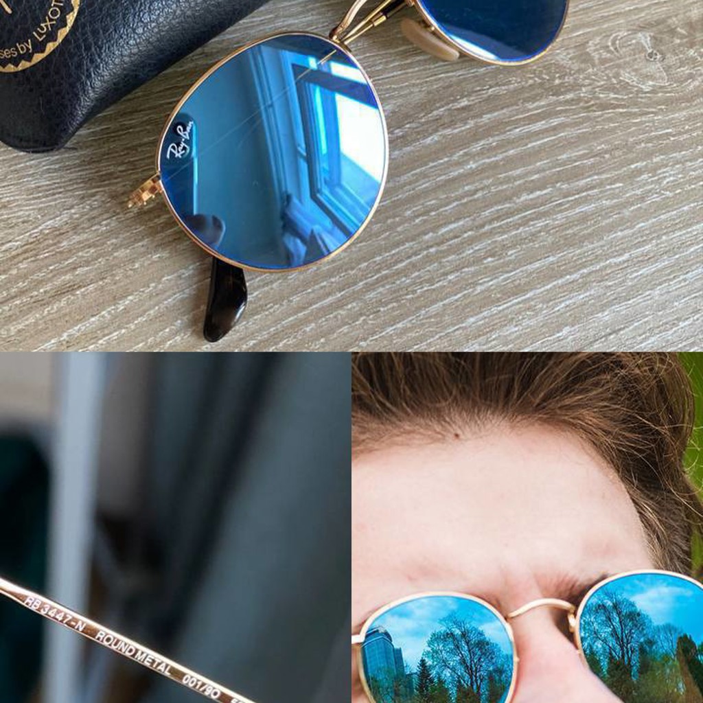 Солнцезащитные очки Ray-Ban Round Metal Flat Lenses RB3447N 001/9O