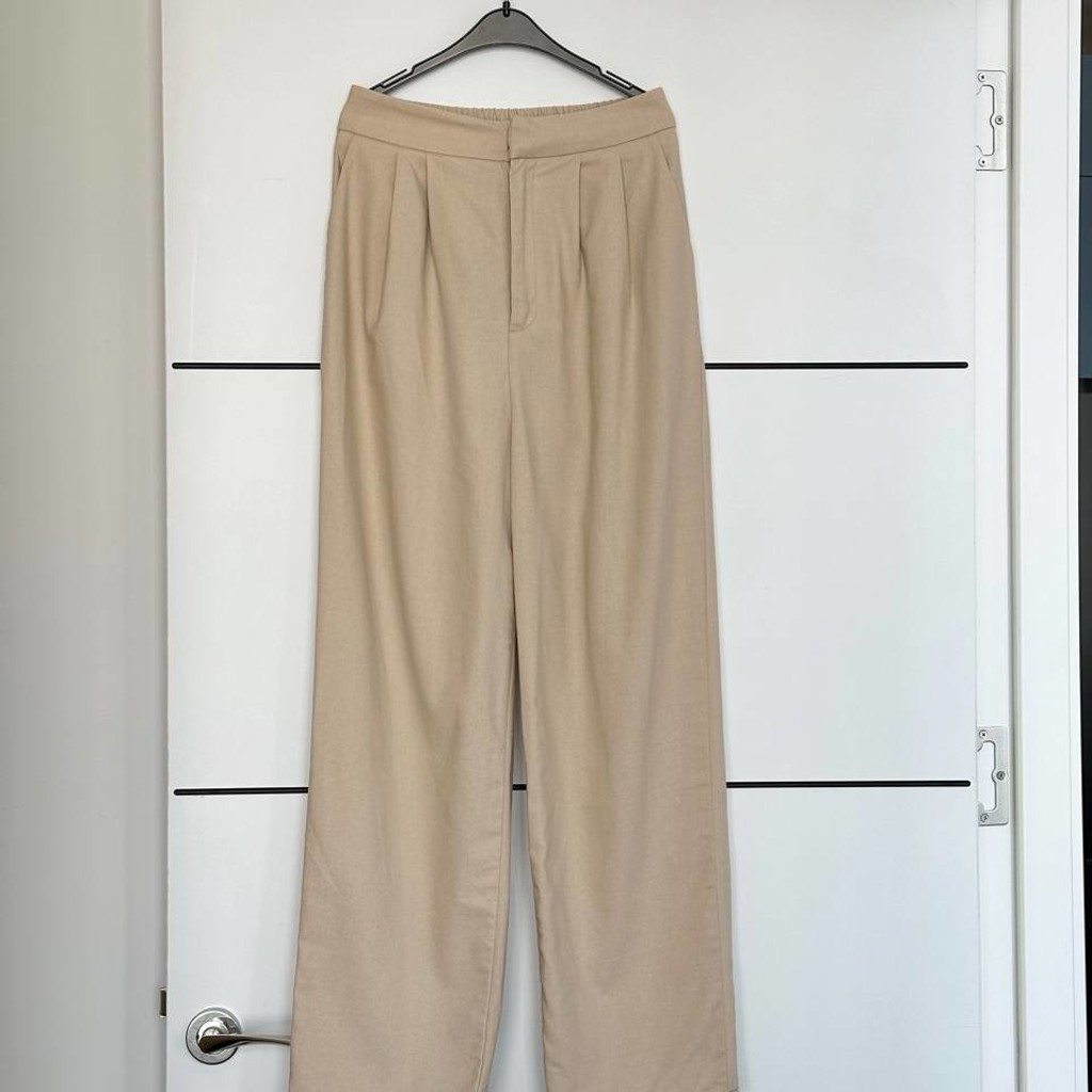 Брюки из плотного льна