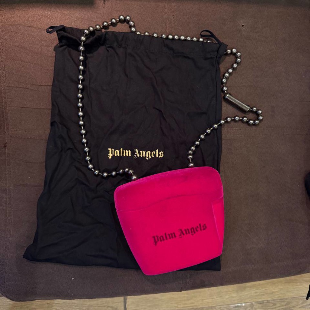 Сумка Palm Angels pink velvet