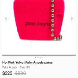 Сумка Palm Angels pink velvet - фото 3