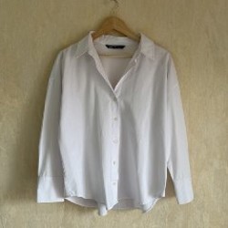 Рубашка белая ZARA - фото 1