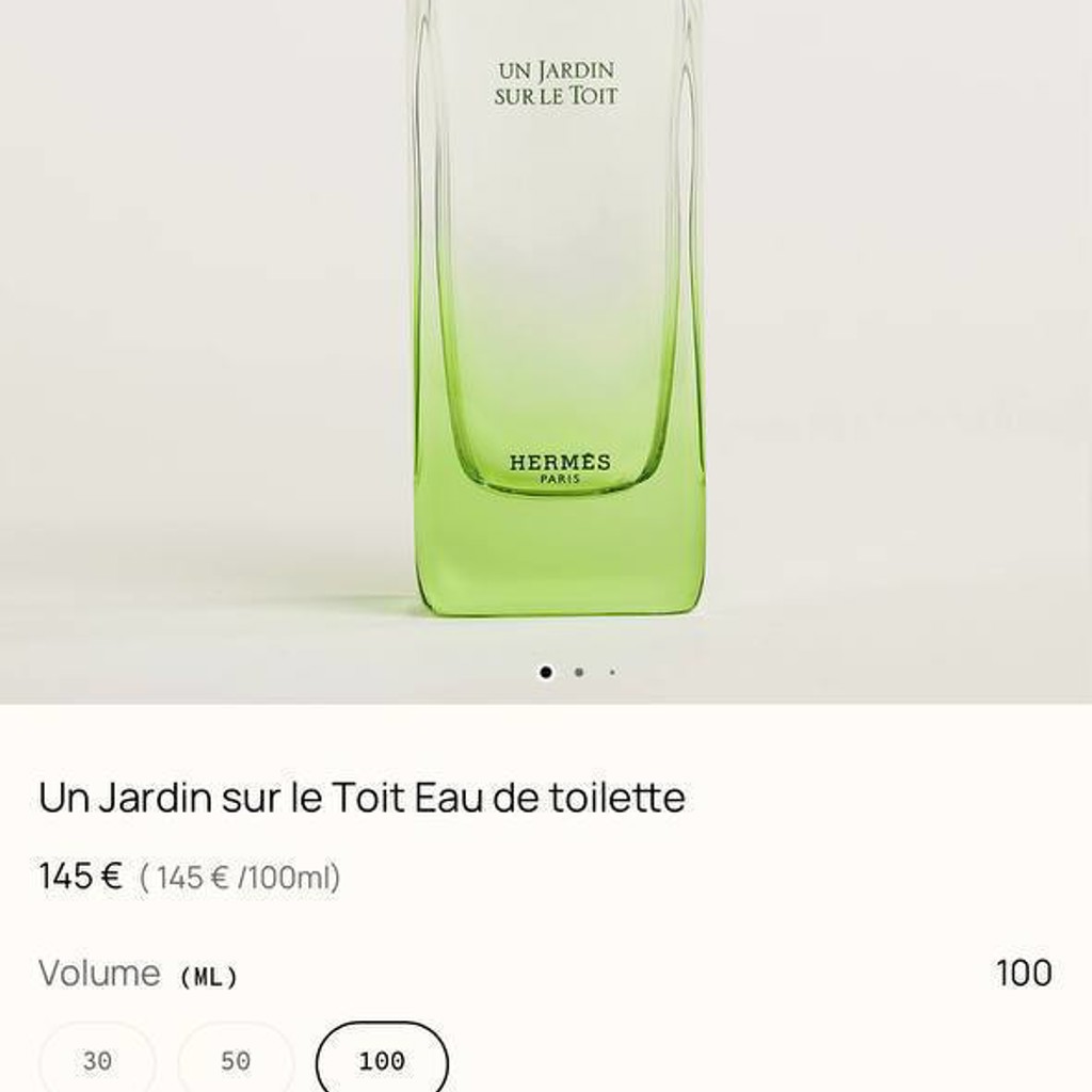 Духи Hermes un jardin sur le toit