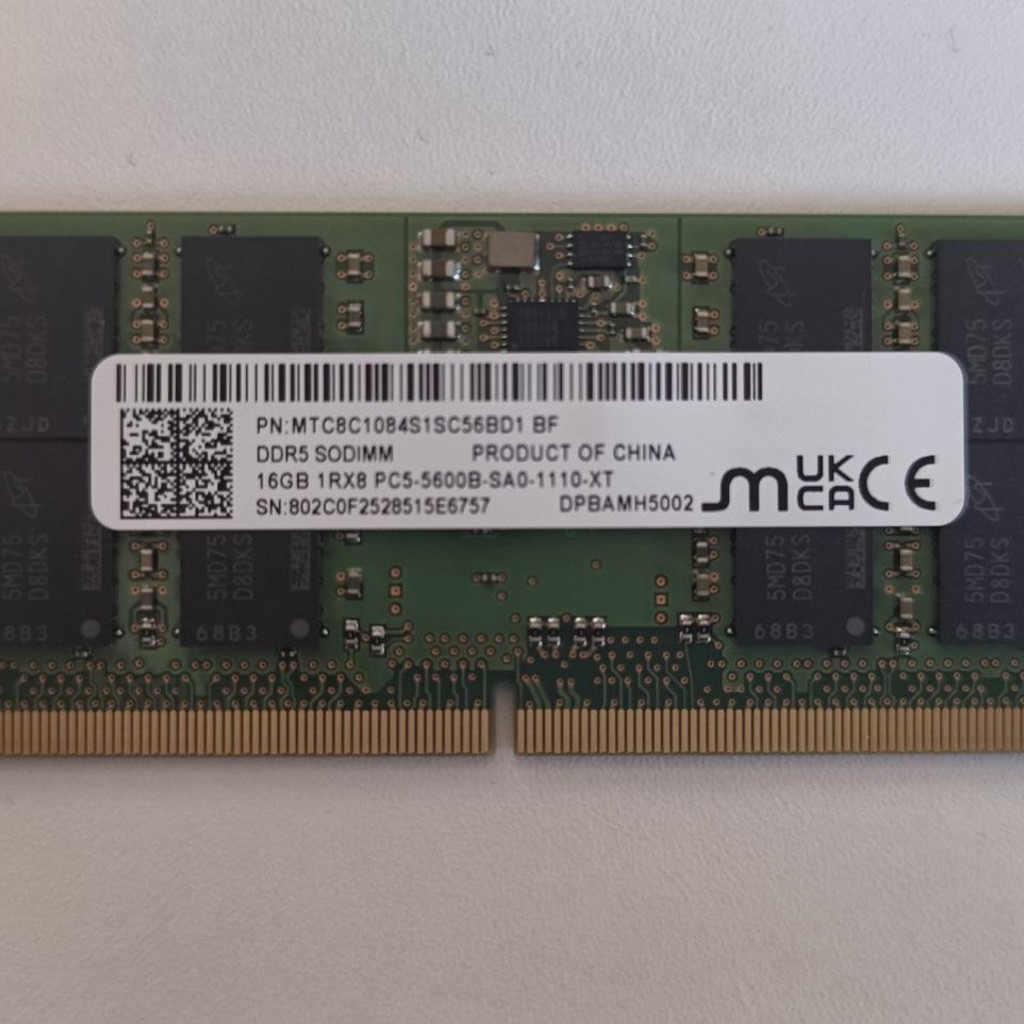 16GB DDR5-5600 SODIMM