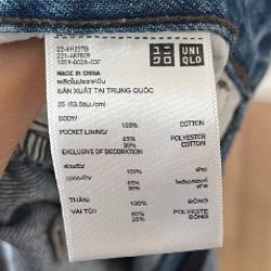 Голубые прямые джинсы UNIQLO - фото 3