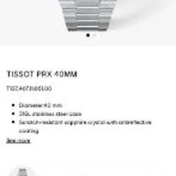 Швейцарские механические часы Tissot PRX Powermatic 80 - фото 2