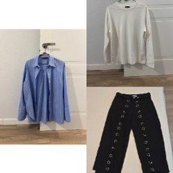 Серые брюки Pull&Bear - фото 1