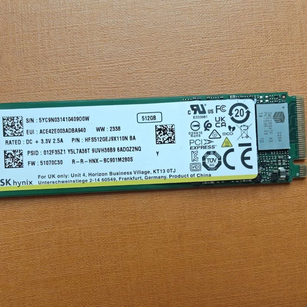 NVMe M.2 SSD 512 GB