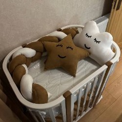 Подушки и косичка в детскую кроватку - фото 5