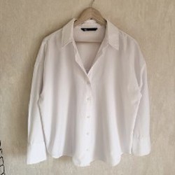 Рубашка белая ZARA - фото 1
