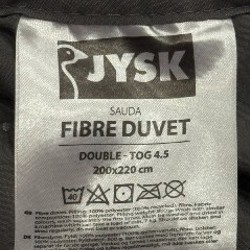 Одеяло Jysk Fibre Duvet Sauda серое - фото 2