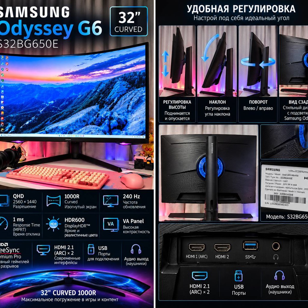 Samsung Odyssey G6 32”