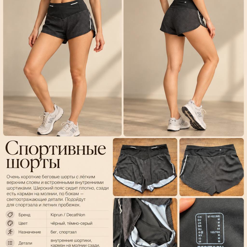 Спортивные шорты женские Decathlon