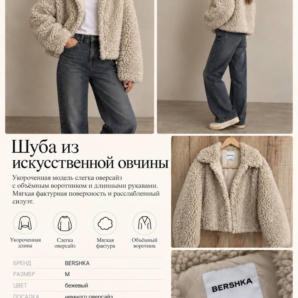 Шуба Bershka