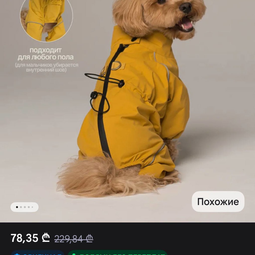 Дождевик для собак