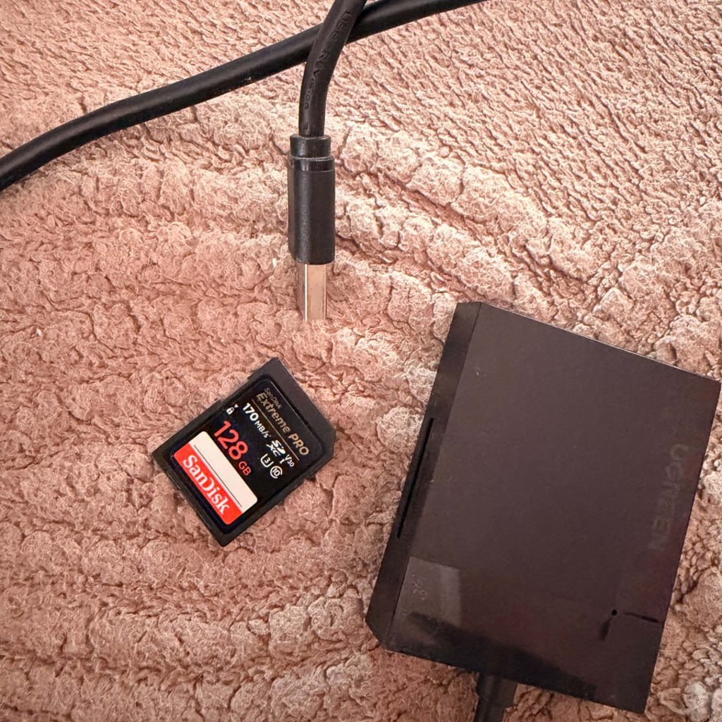 SanDisk Extreme PRO 128GB + кардридер Lexar USB-C
