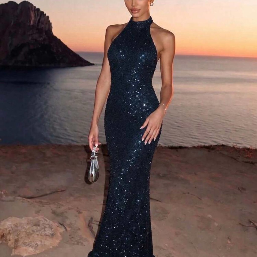 Sparkly Backless Dress