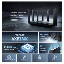 Wi-Fi 6E роутер TP-Link Archer AXE7800 - фото 5
