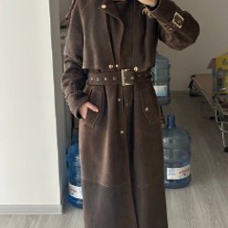 Замшевое пальто - фото 1