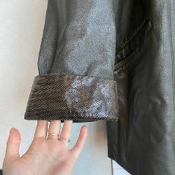 Винтажная кожаная куртка-косуха - фото 6