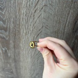 Кольцо из нержавеющей стали с черным камнем - фото 2