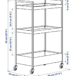 Этажерка металлическая на колесиках - фото 3